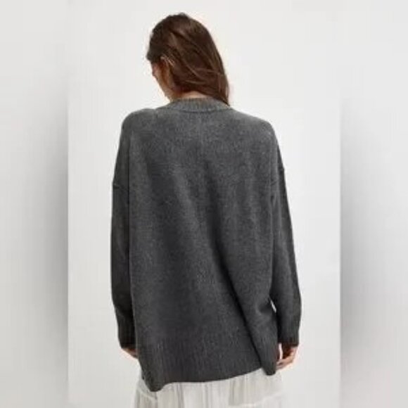 Free People Phoebe Pullover, Size Small, Dark Heather Grey - Picture 2 of 5